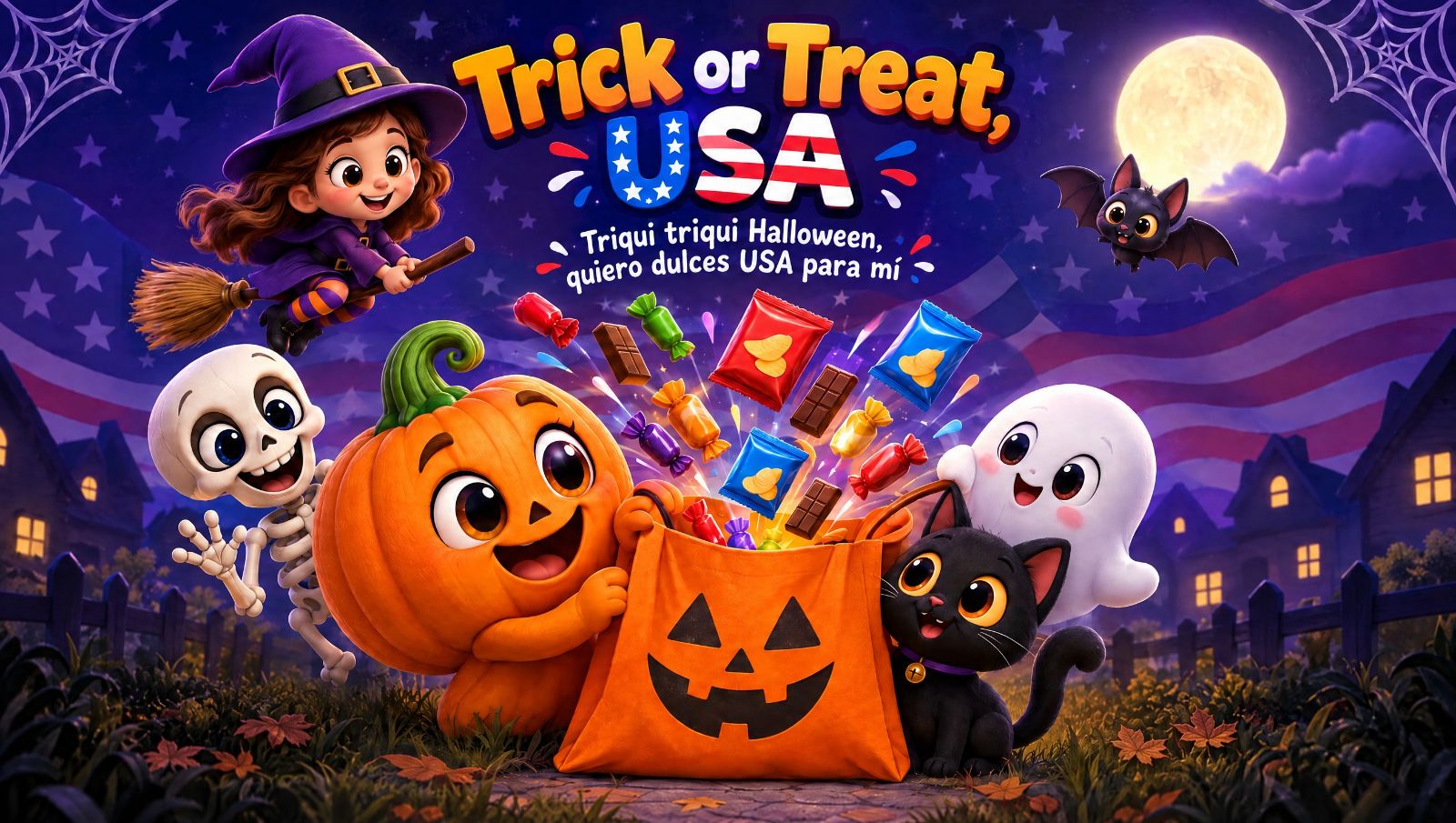 Personajes y universo visual de Trick or Treat, USA