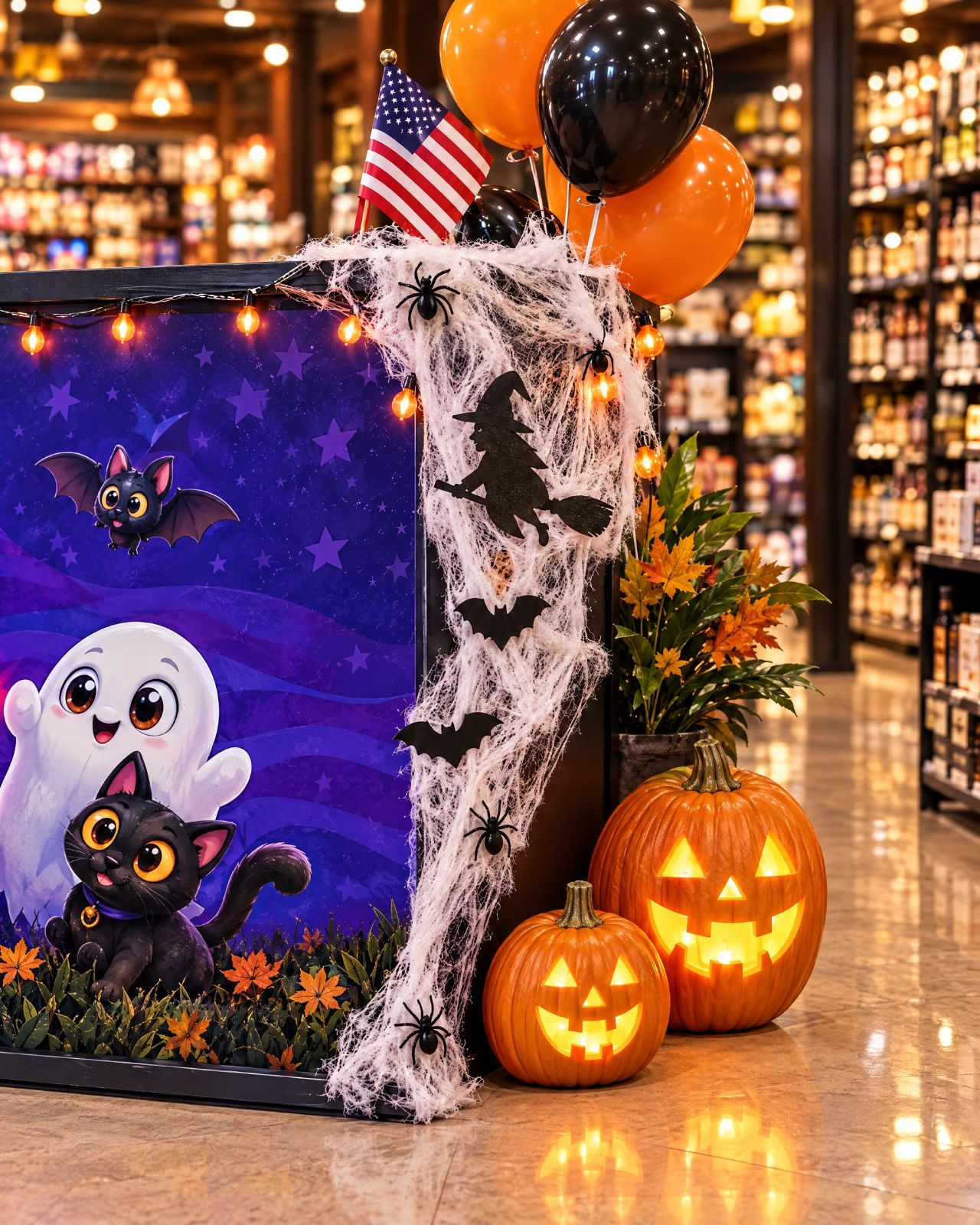 Detalle de la decoración de Halloween