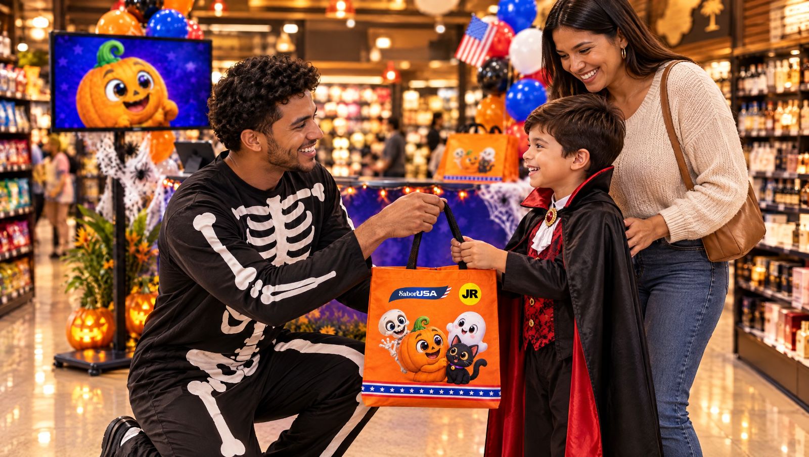 Entrega de la bolsa de Halloween